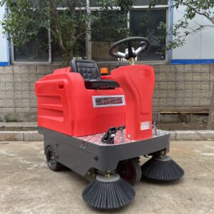 Portable Ride on Electric Sweeper Floor Cleaning Machine With Automated Dustbin