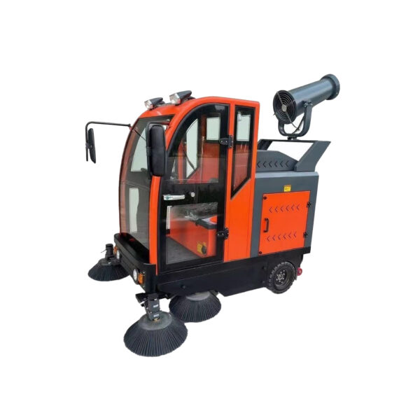 1 Four-Wheel Industrial Road Dust Collection Sanitation Multi-Functional Electric Sweeper for Workshop Street Sweeper Engine