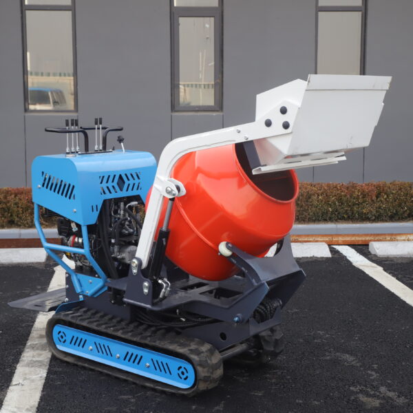 New Diesel Cement Mixer Machine Mini Portable Crawler With Tracks Self Loading Portable