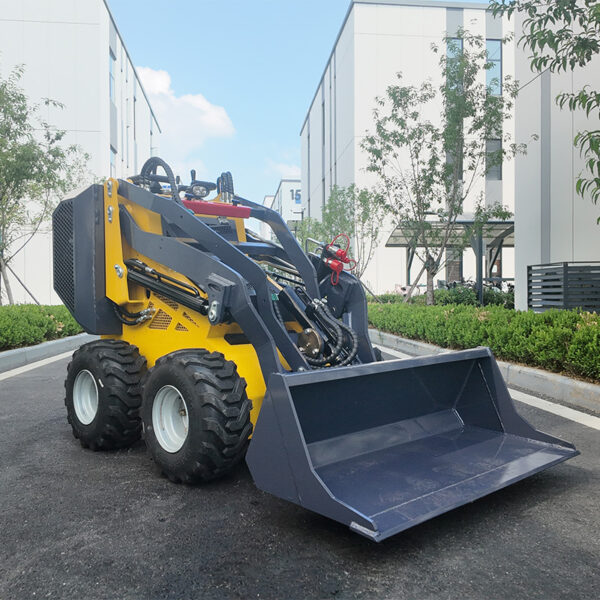 DJI_20250630161131_0081_D High Quality Compact Crawler Front End Seat Driving Mini Track Telescopic Skid Steer Loader with Attachments