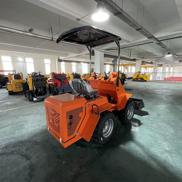 IMG_7836 Mini Track Crawler Skid Steer Loader with Universal Quick Hitch Skid Steer Loader Compatible with Attachments