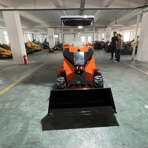 IMG_7839 Mini Track Crawler Skid Steer Loader with Universal Quick Hitch Skid Steer Loader Compatible with Attachments