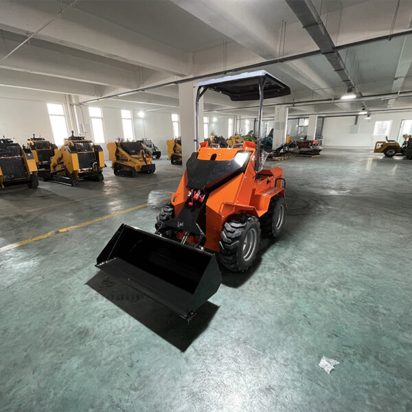 IMG_7840 Mini Track Crawler Skid Steer Loader with Universal Quick Hitch Skid Steer Loader Compatible with Attachments