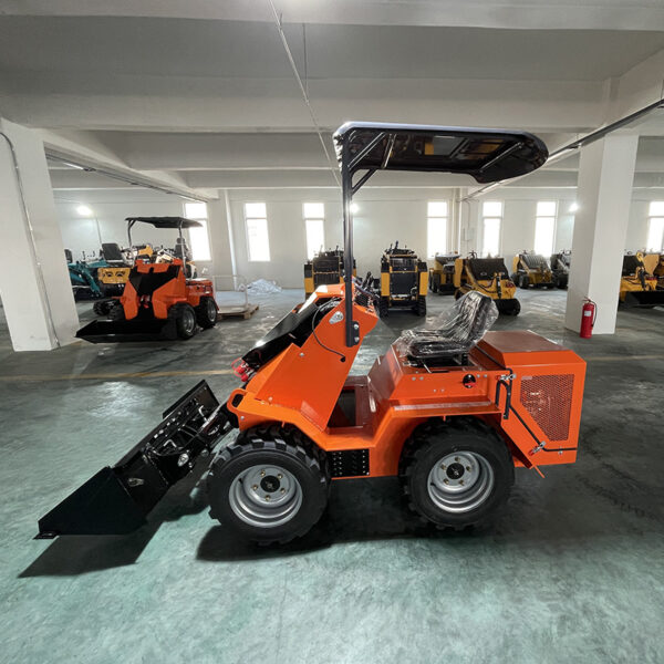 IMG_7841 Mini Track Crawler Skid Steer Loader with Universal Quick Hitch Skid Steer Loader Compatible with Attachments