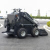China Mini Crawler Loader Compact Wheel Loader with Flail Mower diesel Stand on Skidsteer Track Loader