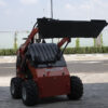 China Mini Crawler Loader Compact Wheel Loader with Flail Mower diesel Stand on Skidsteer Track Loader