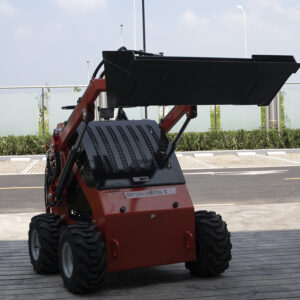 China Mini Crawler Loader Compact Wheel Loader with Flail Mower diesel Stand on Skidsteer Track Loader