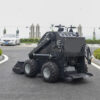 China Mini Crawler Loader Compact Wheel Loader with Flail Mower diesel Stand on Skidsteer Track Loader