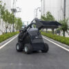 China Mini Crawler Loader Compact Wheel Loader with Flail Mower diesel Stand on Skidsteer Track Loader