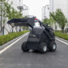 China Mini Crawler Loader Compact Wheel Loader with Flail Mower diesel Stand on Skidsteer Track Loader